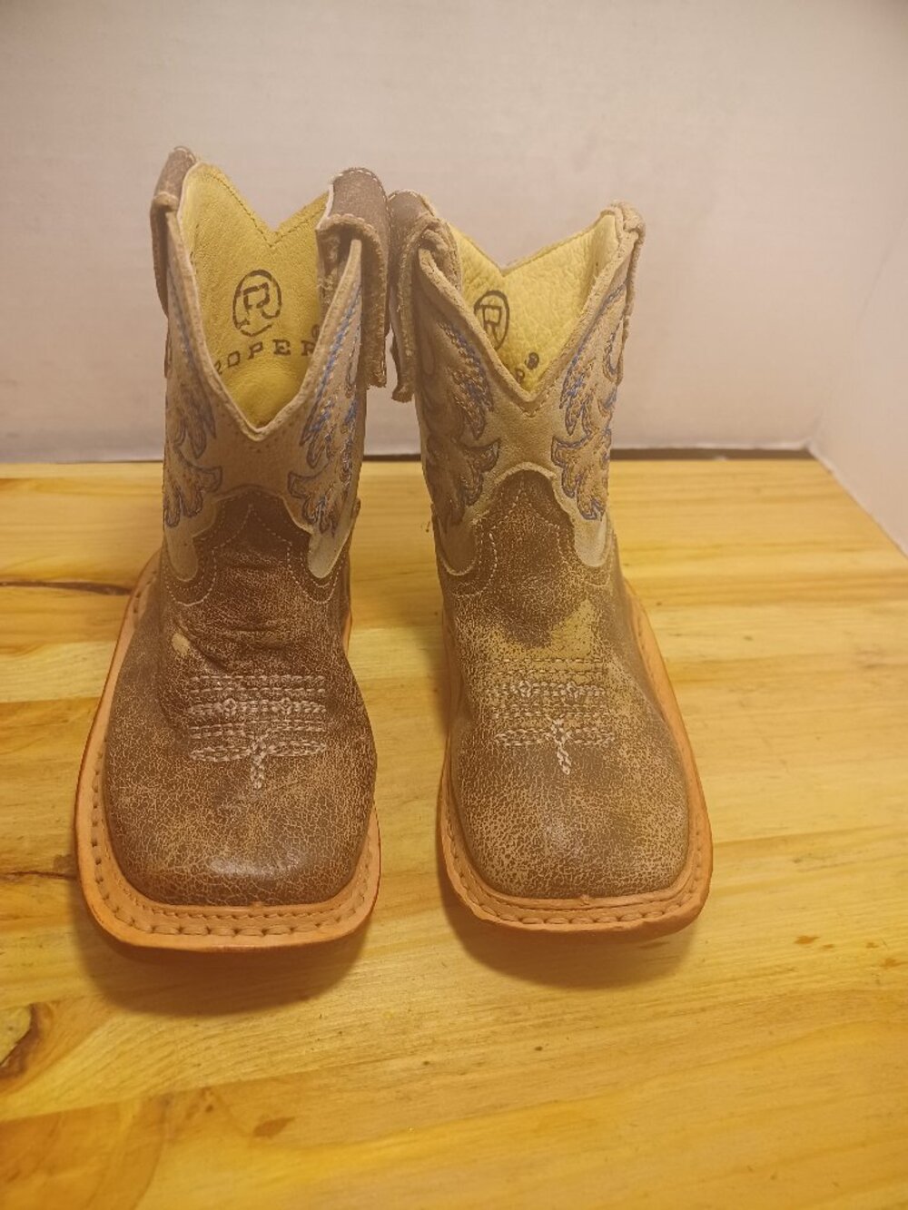 ROPER COWBABIES Parker HANDMADE Infant/TODDLER BOOTS  (Size 3)